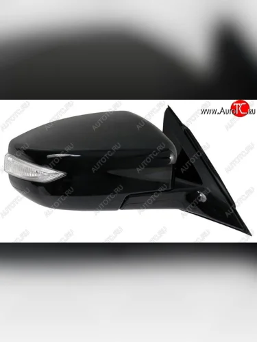 Боковое правое зеркало заднего вида SAT (складное, поворот, регулировка, обогрев, 9 контактов). Nissan Teana 3 L33 дорестайлинг (2014-2020)