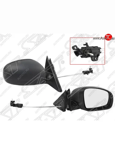 Боковое правое зеркало заднего вида SAT (механическое) Skoda Fabia Mk2 универсал рестайлинг (2010-2014)