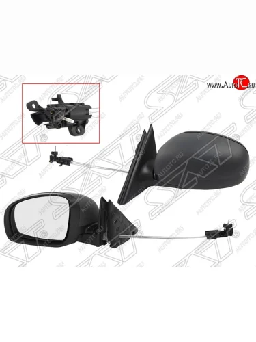 Боковое левое зеркало заднего вида SAT (механическое) Skoda Fabia Mk2 универсал рестайлинг (2010-2014)