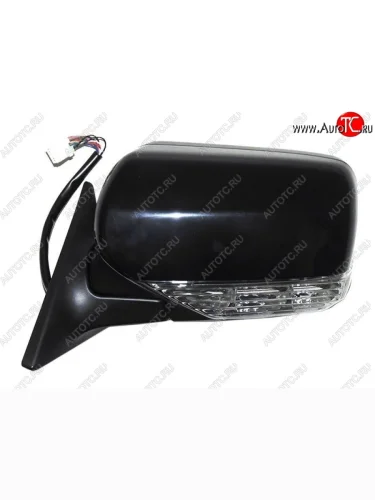 Боковое левое зеркало заднего вида SAT (складное, обогрев, поворот, 10 контактов) Subaru Forester  SG (2005-2008) рестайлинг