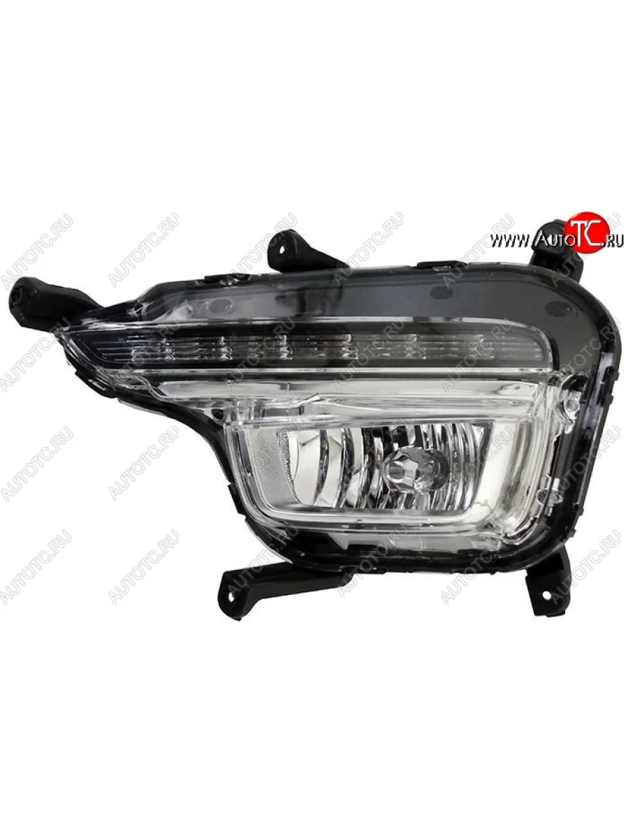 Противотуманная фара SAT (левая, двойная с диодами) KIA Rio 3 QB рестайлинг седан (2015-2017)  в Самаре Самарской области