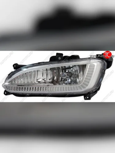 Противотуманная фара SAT (левая, без ДХО) Hyundai Santa Fe DM дорестайлинг (2012-2016)