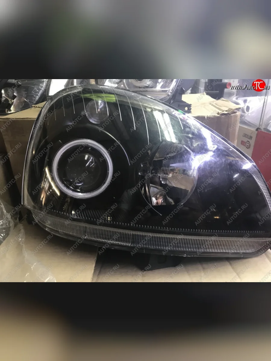 Фары Prosport (линзованые) Лада ВАЗ Приора 2170 седан дорестайлинг (2007-2014) (Чёрная подложка)  в Самаре Самарской области