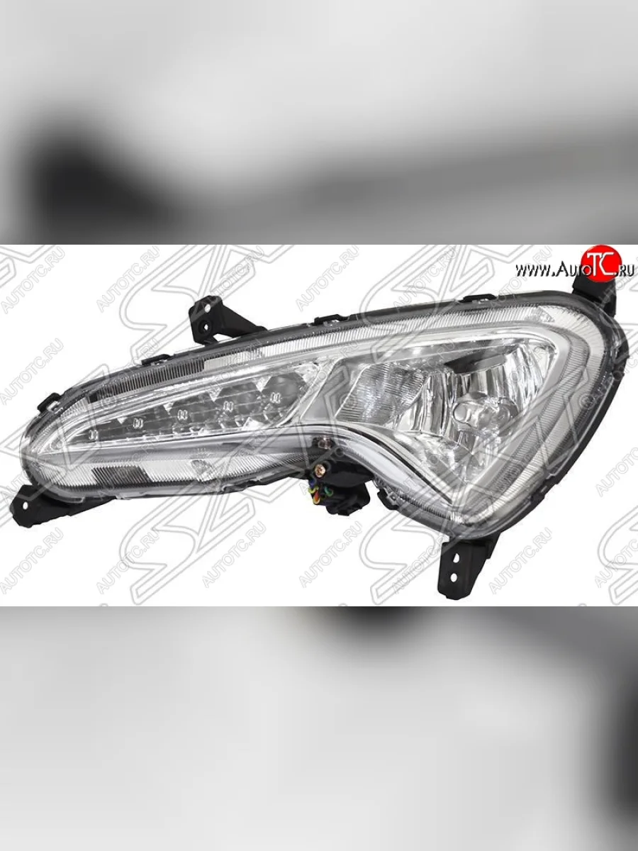 Левая противотуманная фара SAT (с ДХО) Hyundai Solaris RBr седан рестайлинг (2014-2017)  в Перми Пермском крае