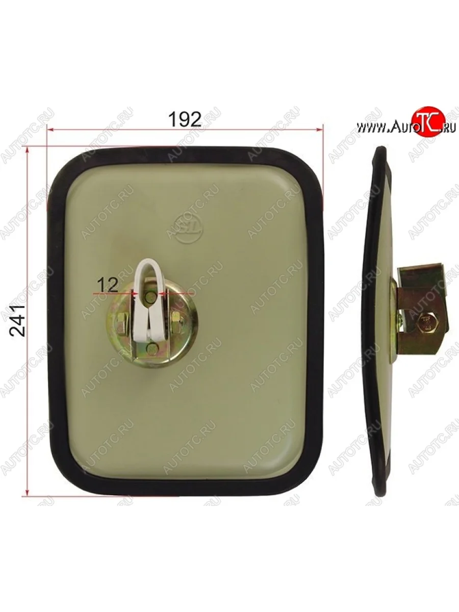 Универсальное боковое зеркало заднего вида (регулировка: мех.) SAT ГАЗ 53 бортовой грузовик 2-ой рестайлинг (1984-1993) (Неокрашенное)  в Перми Пермском крае