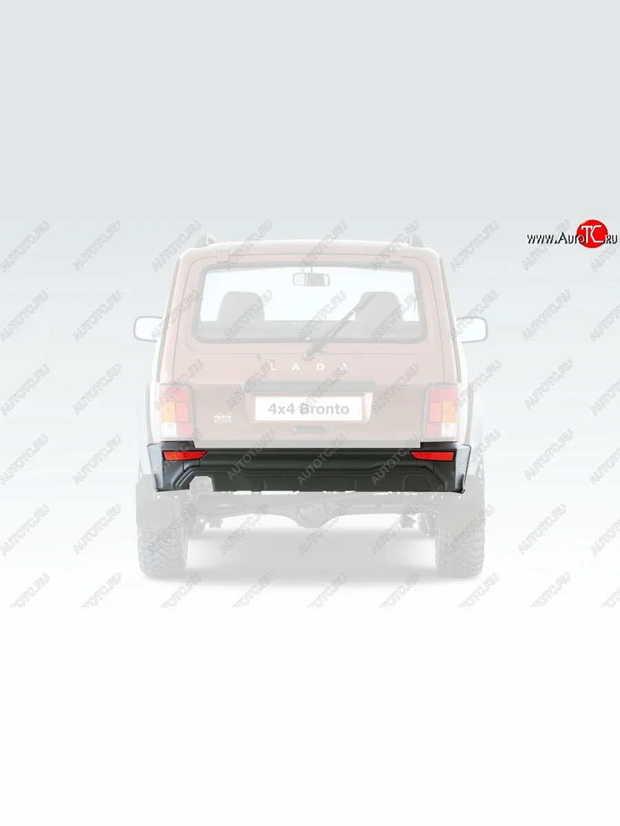 Задний бампер Bronto Лада ВАЗ нива 4х4 2121 Бронто 3 дв. 1-ый рестайлинг (2017-2019) (Неокрашенный)  в Перми Пермском крае