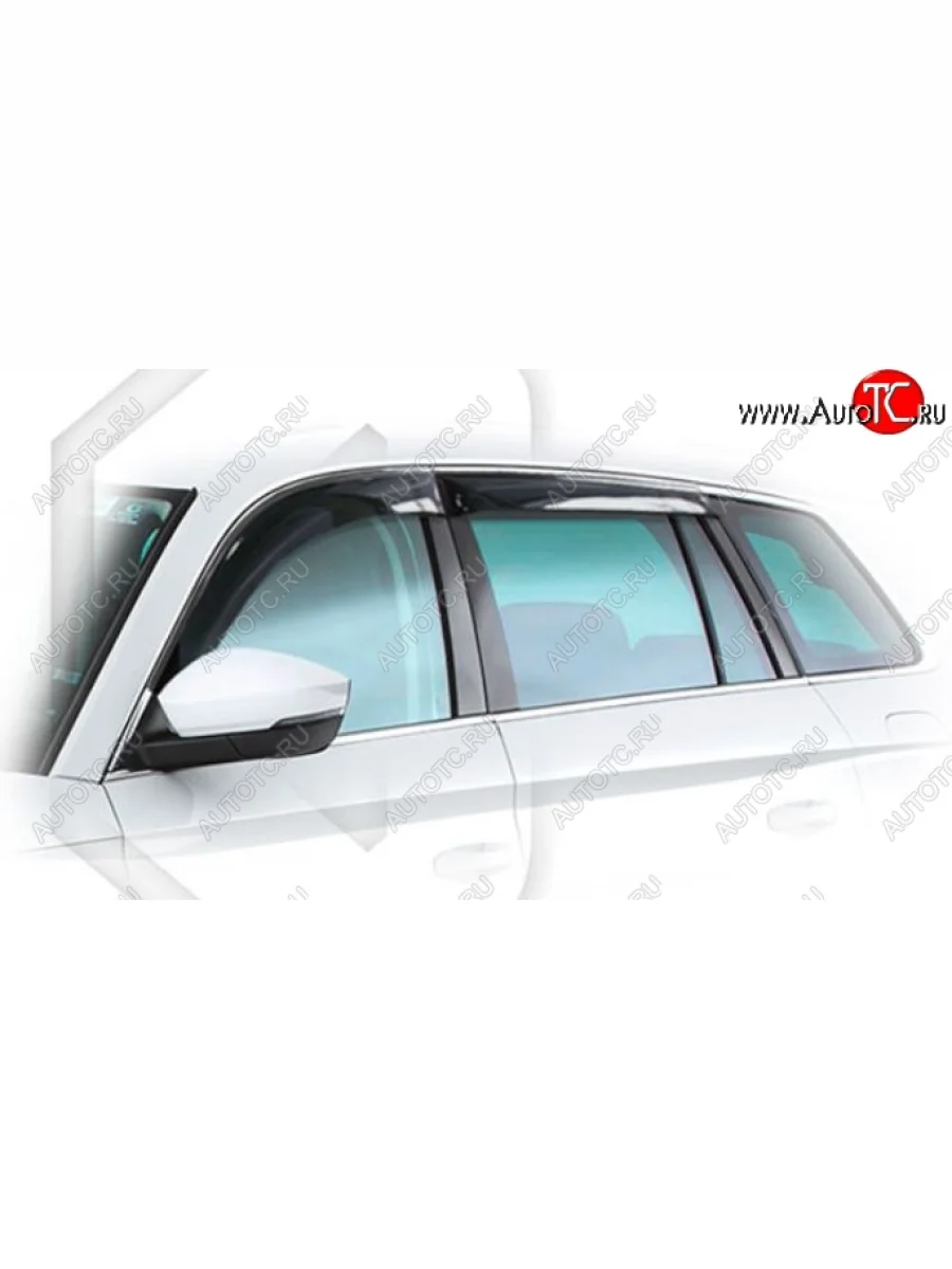Дефлектора окон CA-Plastiс Skoda Kodiaq 1 NS7 дорестайлинг (2017-2021) (Classic полупрозрачный , Без надписи)  в Воронеже Воронежской области