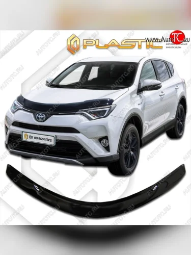 Дефлектор капота CA-Plastic (Classic черный) Toyota RAV4 XA40 5 дв. рестайлинг (2015-2019)