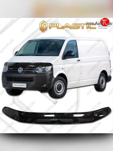 Дефлектор капота CA-Plastik (exclusive) (Classic черный) Volkswagen Multivan T6.1 рестайлинг (2019-2025)