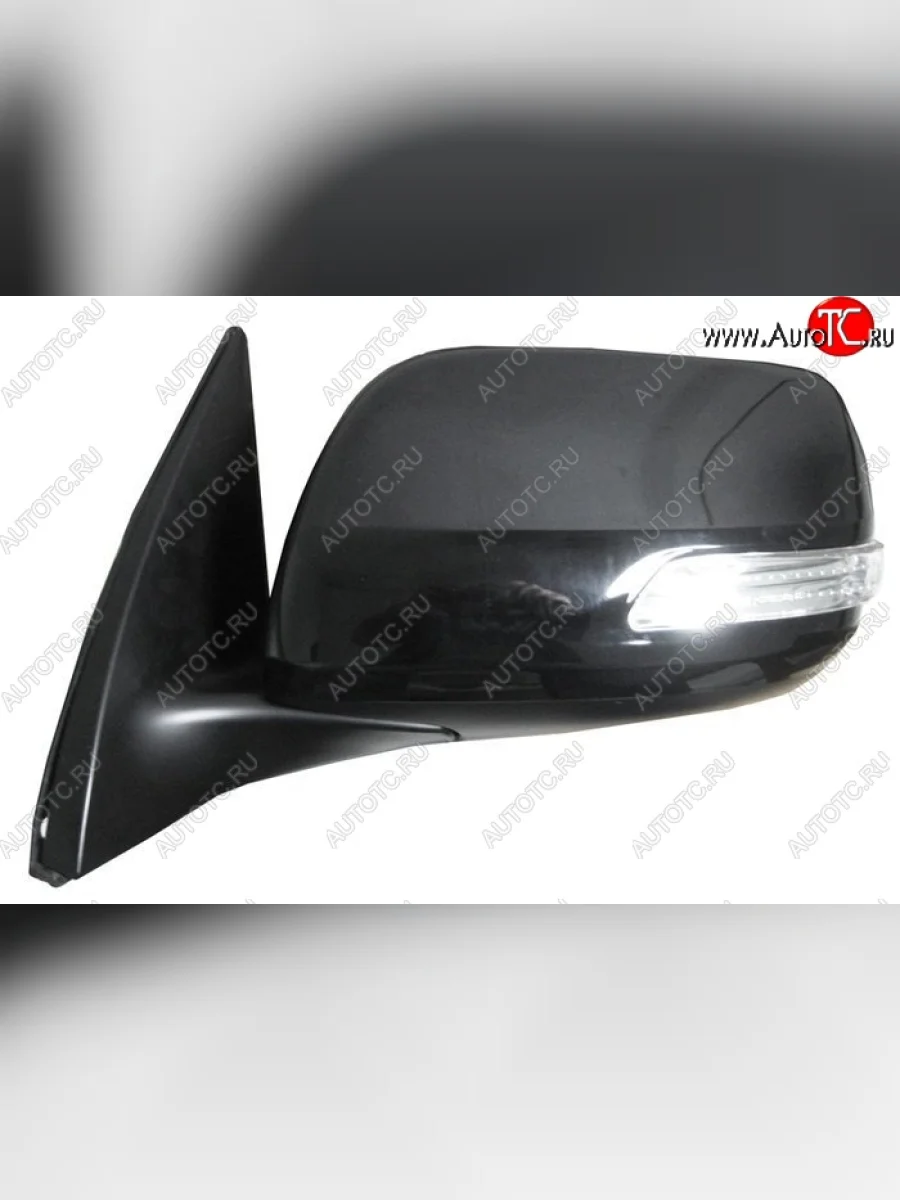 Боковое левое зеркало заднего вида (обогрев/поворотник) SAT Toyota Land Cruiser Prado J150 дорестайлинг (2009-2013) (Неокрашенное)  в Самаре Самарской области