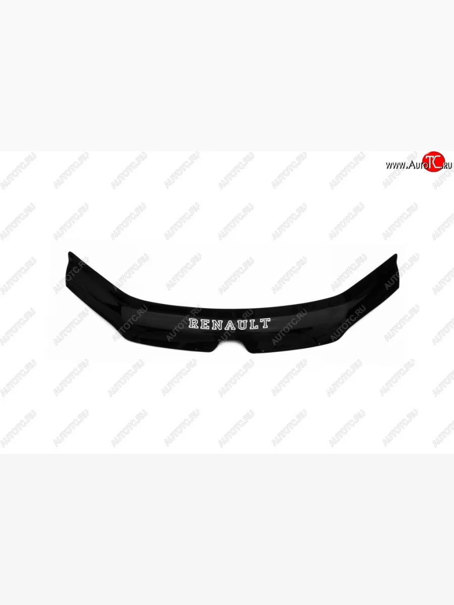 Дефлектор капота REIN (без логотипа) Renault Logan 2 дорестайлинг (2014-2018)  с доставкой в г. Керчь