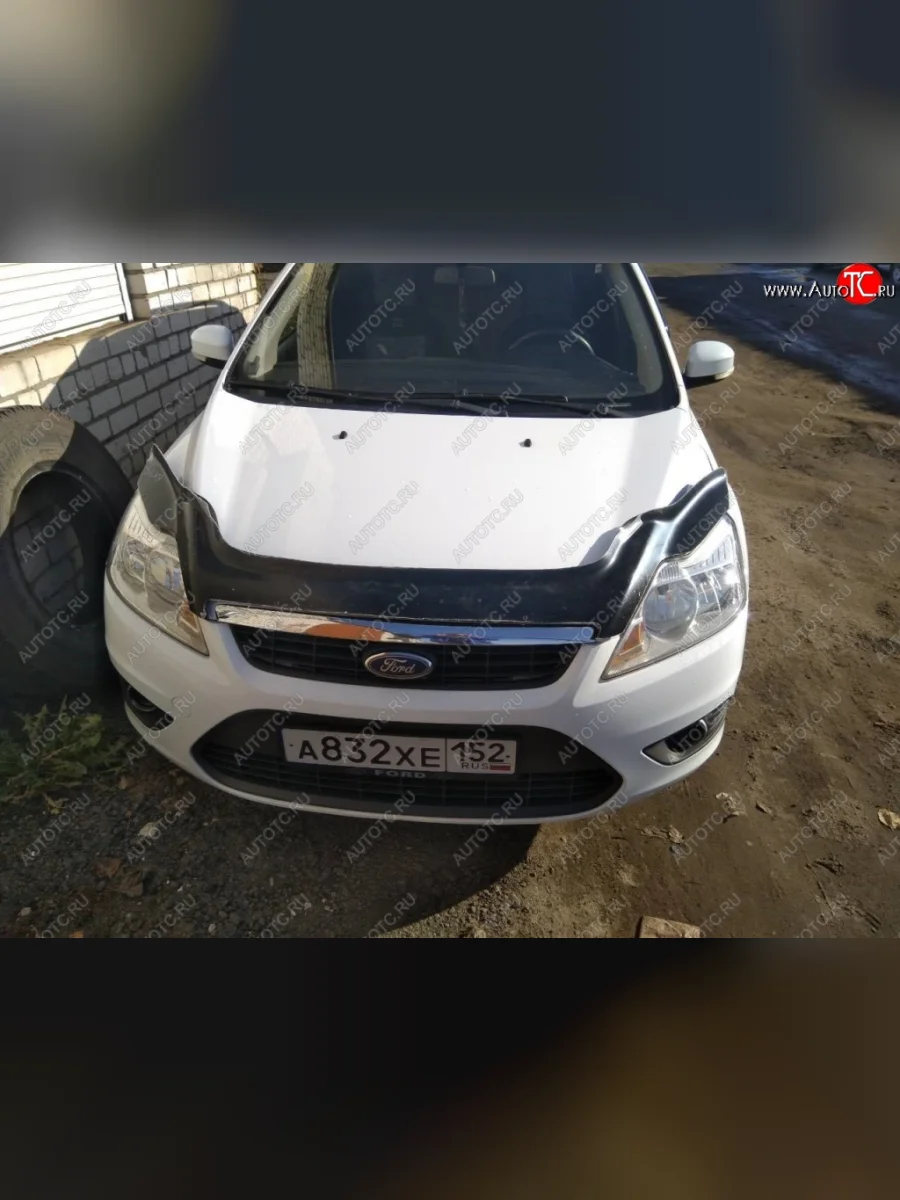 Дефлектор капота REIN Ford Focus 2 хэтчбэк 3 дв. рестайлинг (2007-2011)  с доставкой в г. Керчь