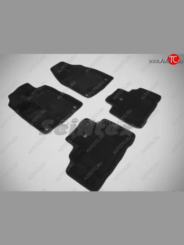 Коврики в салон текстильные Seintex (3D, чёрные) Acura MDX YD3 дорестайлинг (2013-2016)