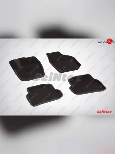 Комплект ковриков в салон 3D с текстильным покрытием Seintex (дорестайлинг/рестайлинг). Volkswagen Polo Mk5 6R,6C,61 седан дорестайлинг (2009-2015)