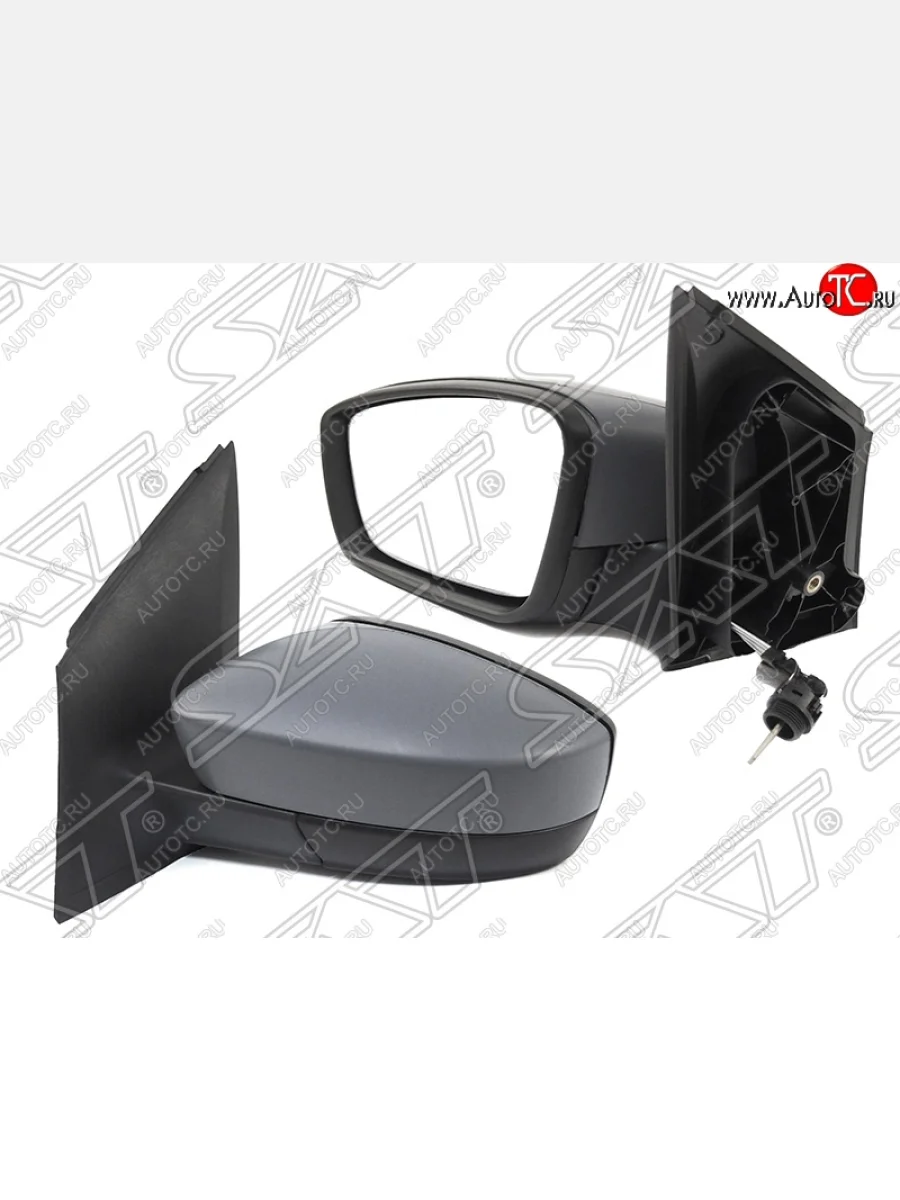 Левое боковое зеркало заднего вида SAT (механическое)  Volkswagen Polo (2009-2015) Mk5 6R,6C,61 (Неокрашенное)  в Самаре Самарской области