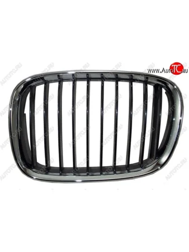 Левая решетка радиатора SAT (черная с хромом) BMW 5 серия  E39 (1995-2000) седан дорестайлинг