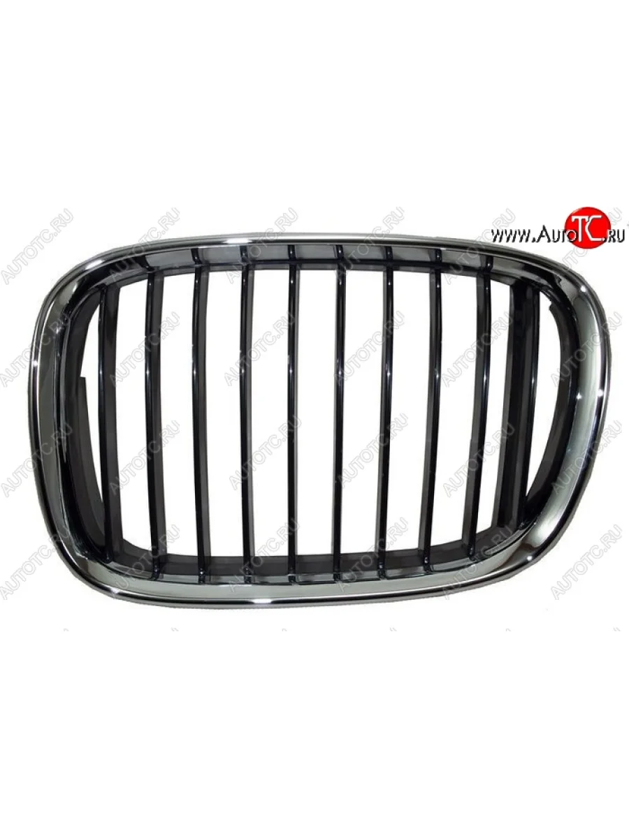 Левая решетка радиатора SAT (черная с хромом) BMW 5 серия E39 седан дорестайлинг (1995-2000) (Неокрашенная)  в Самаре Самарской области