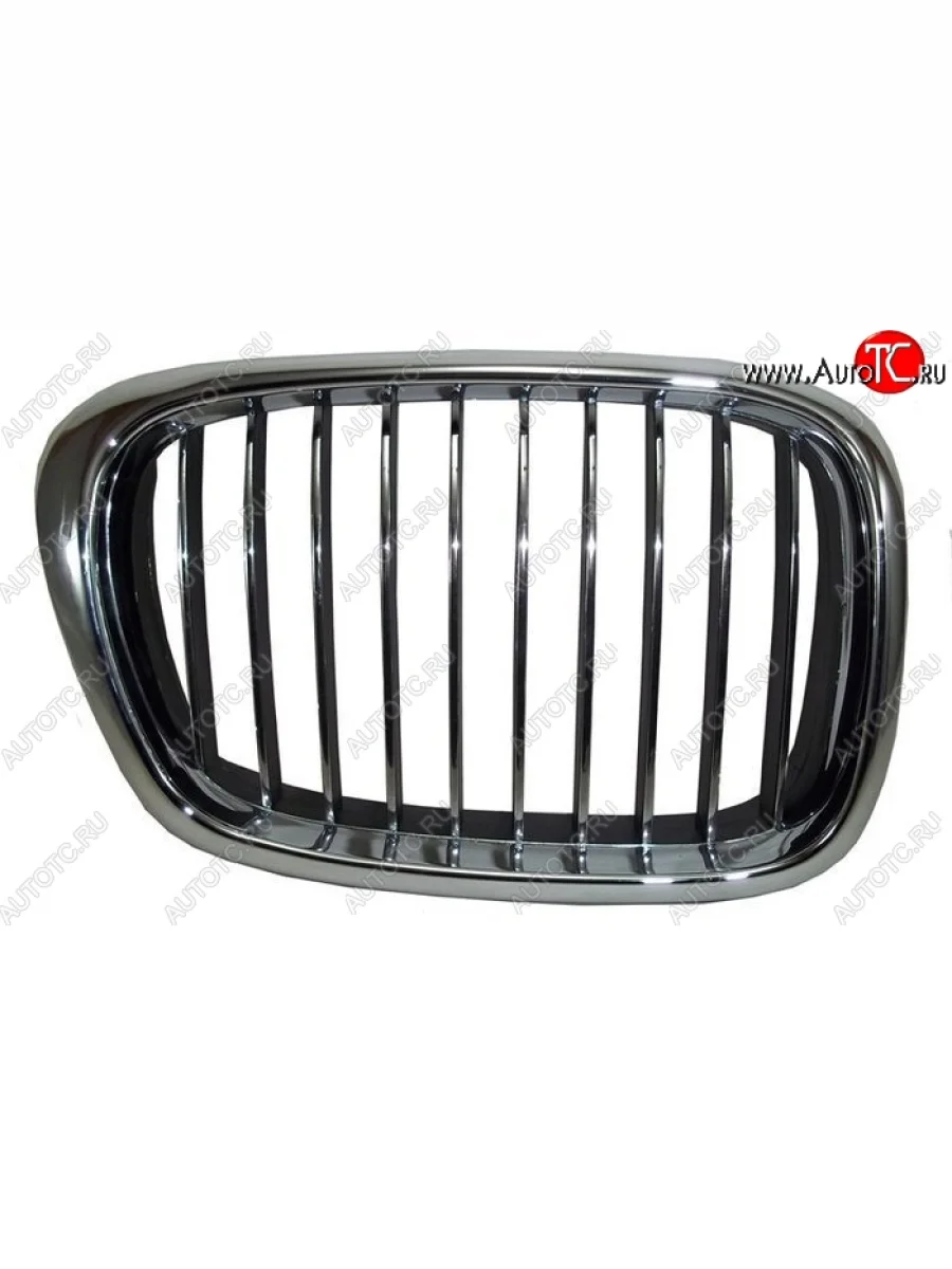 Правая решетка радиатора SAT (черная с хромом) BMW 5 серия E39 седан рестайлинг (2000-2003) (Неокрашенная)  в Самаре Самарской области
