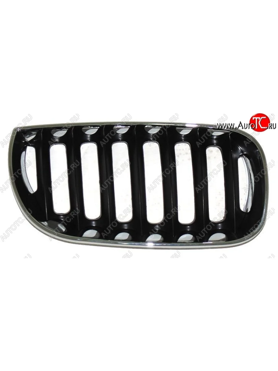 Правая решетка радиатора SAT (черная с хромом) BMW X3 E83 (2003-2009) (Неокрашенная) с доставкой в г. Кемерово