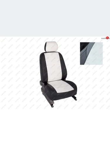 Чехлы Seintex (экокожа, 40/60, Airbag) (черный/белый) Лада ВАЗ Веста ( 2180,  SW 2181) - Веста Кросс NG ( 2180,  SW 2181)