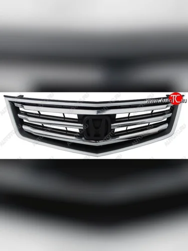 Решётка радиатора SAT (хром) Honda Accord ( 8 CU,  8 CW) (2008-2011) седан дорестайлинг, универсал дорестайлинг