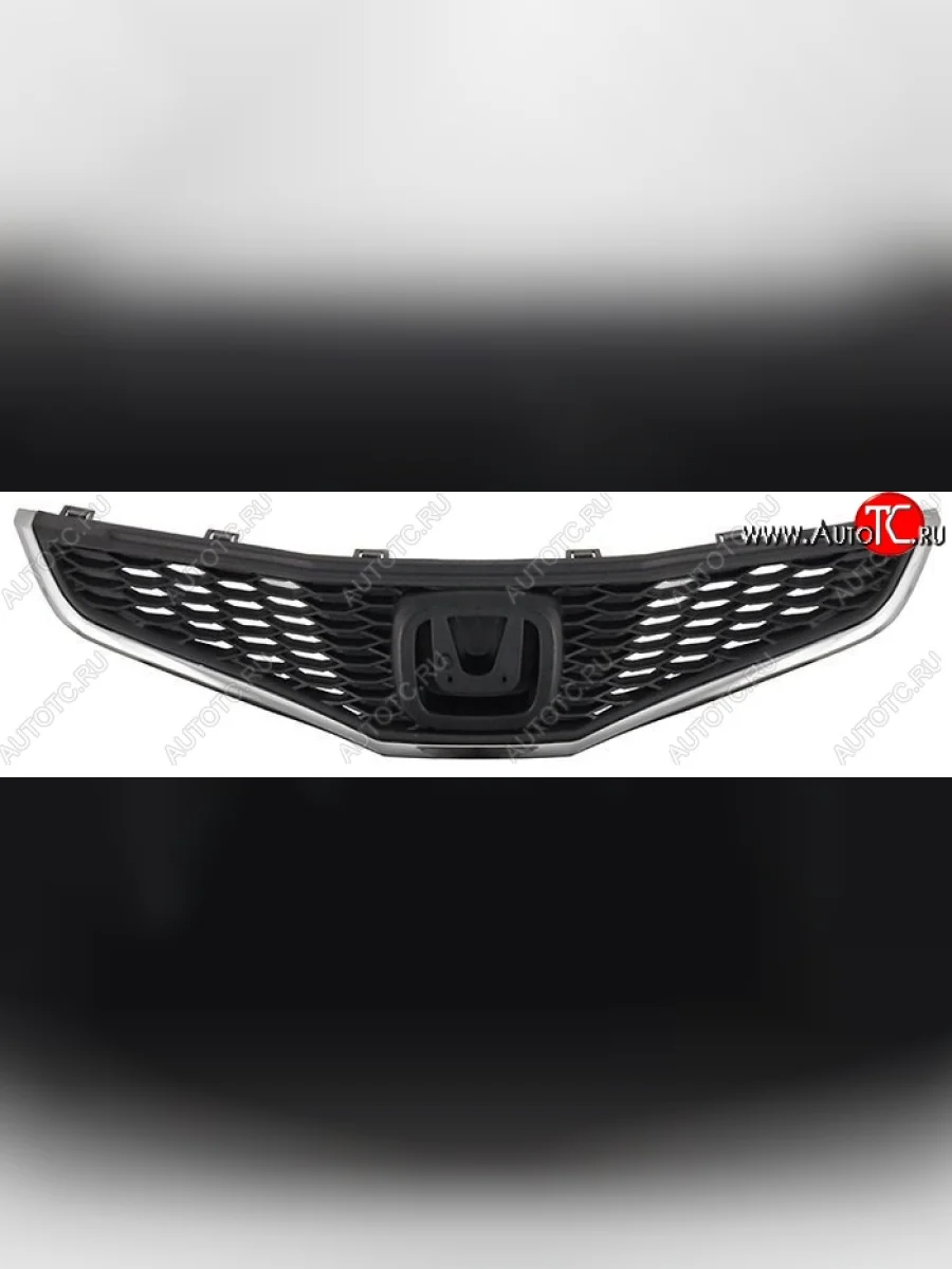Решётка радиатора SAT (с молдингом) Honda Fit GE дорестайлинг (2007-2010) (Неокрашенная)  в Перми Пермском крае