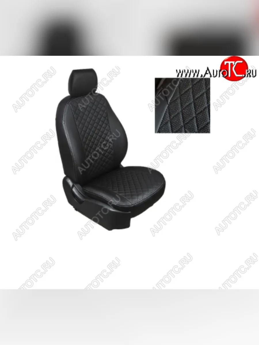 Чехлы Seintex (экокожа/ромб, 40/60) Skoda Rapid NH3 дорестайлинг лифтбэк (2012-2017)  в Керчи Республика Крым