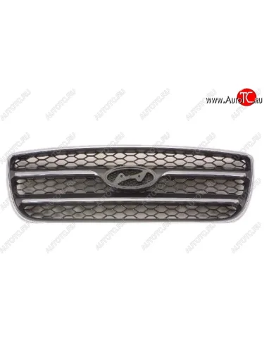Решётка радиатора SAT (Хром) Hyundai Santa Fe CM дорестайлинг (2006-2009)
