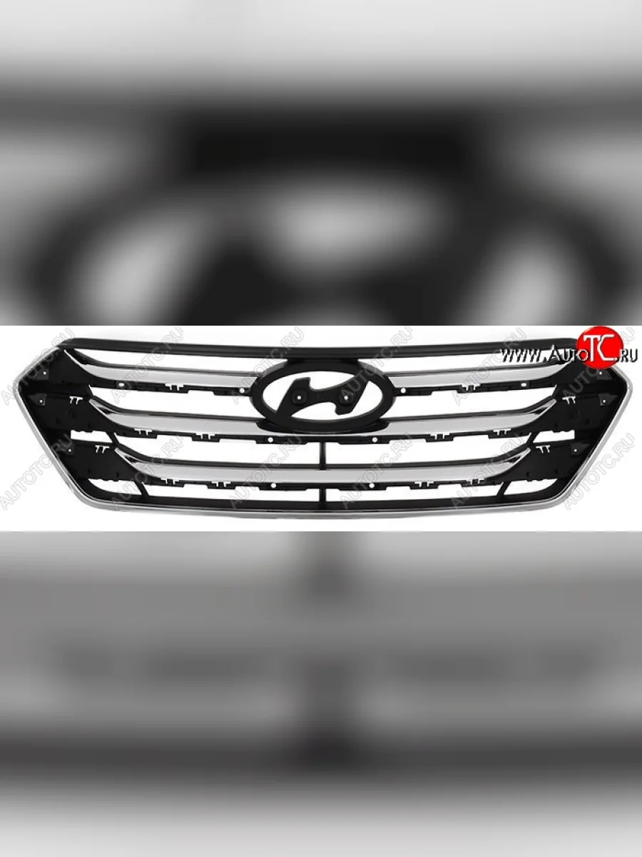 Решётка радиатора SAT Hyundai Santa Fe DM дорестайлинг (2012-2016) (Неокрашенная)  в Керчи Республика Крым