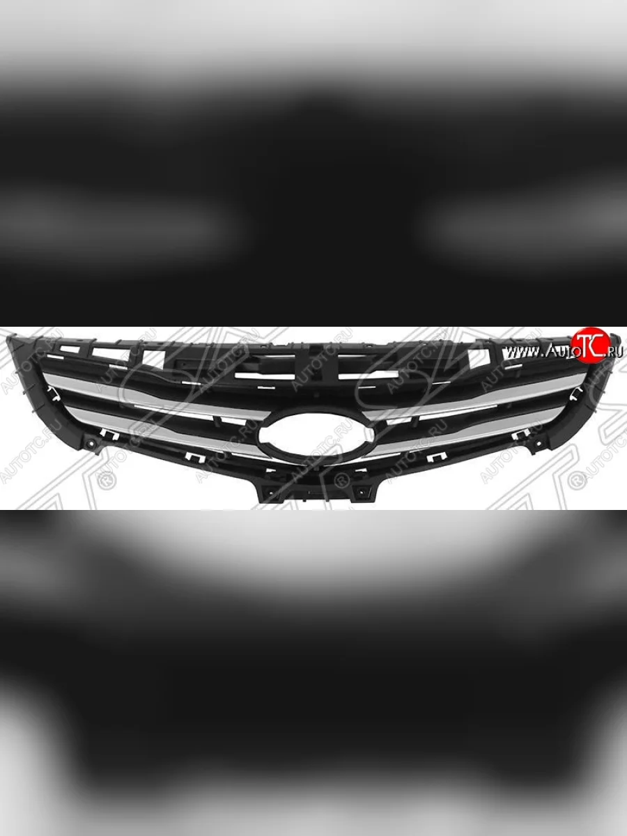 Решётка радиатора SAT Hyundai Solaris RBr хэтчбэк рестайлинг (2014-2017) (Неокрашенная)  с доставкой в г. Керчь