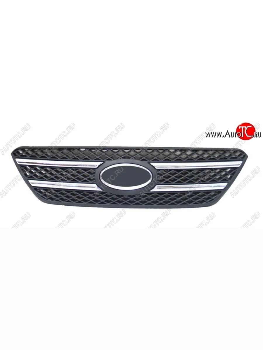 Решётка радиатора SAT (хром, черная, пр-во Тайвань) KIA Ceed 1 ED дорестайлинг, хэтчбэк 5 дв. (2006-2010) (Неокрашенная)  в Керчи Республика Крым