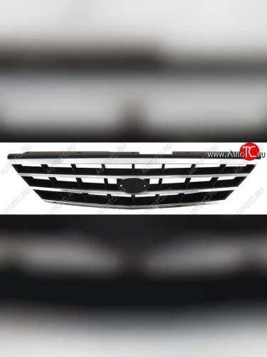 Решётка радиатора SAT (4D, черная с хромом) KIA Spectra (2000-2009)