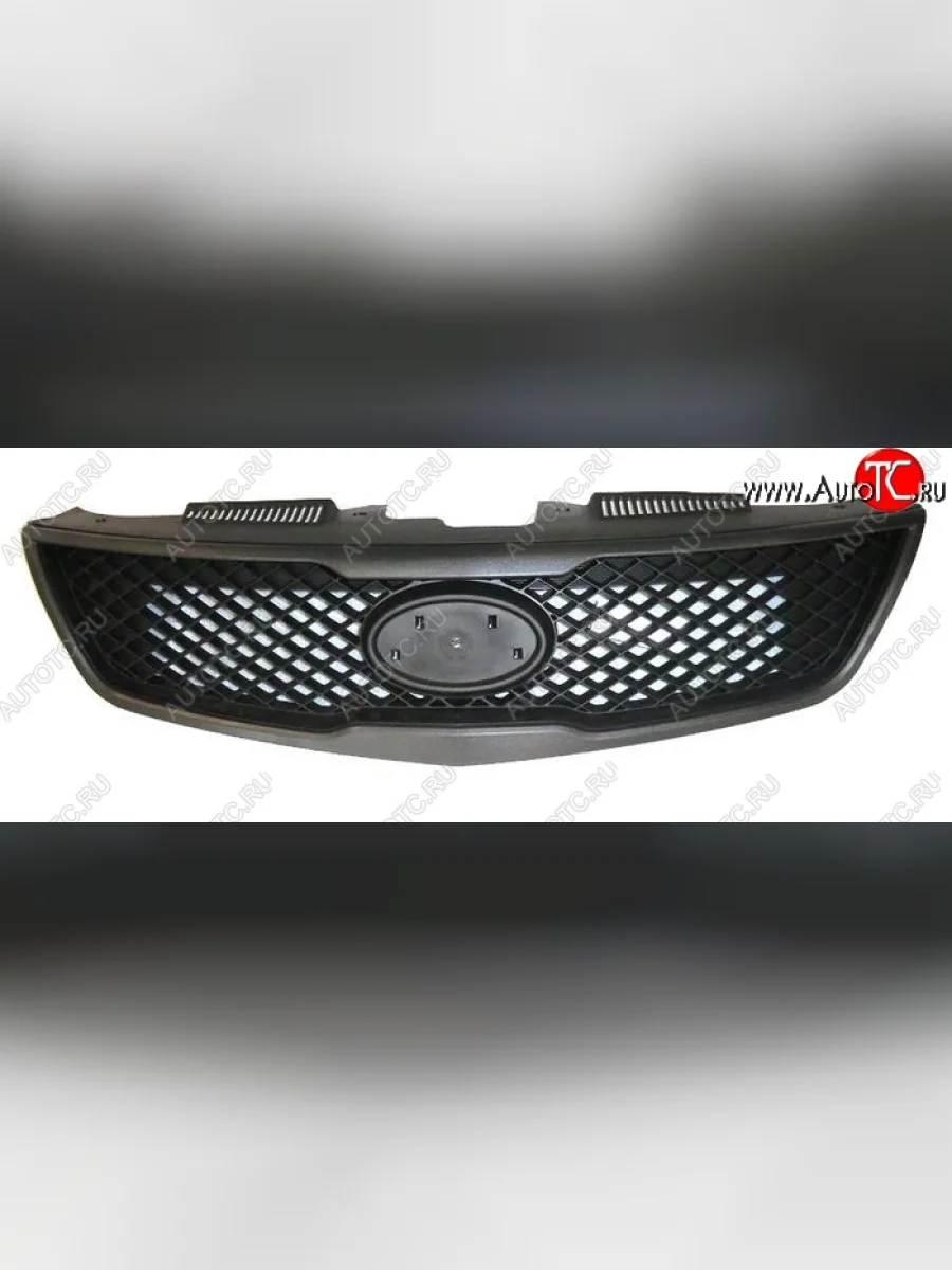 Решётка радиатора SAT (черная, пр-во Тайвань) KIA Forte 1 TD седан (2008-2013) (Неокрашенная)  в Керчи Республика Крым