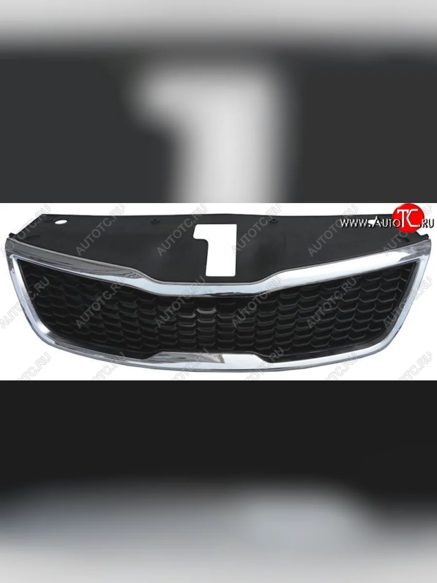 Решётка радиатора SAT KIA Rio 3 QB рестайлинг седан (2015-2017) (Неокрашенная)  в Керчи Республика Крым