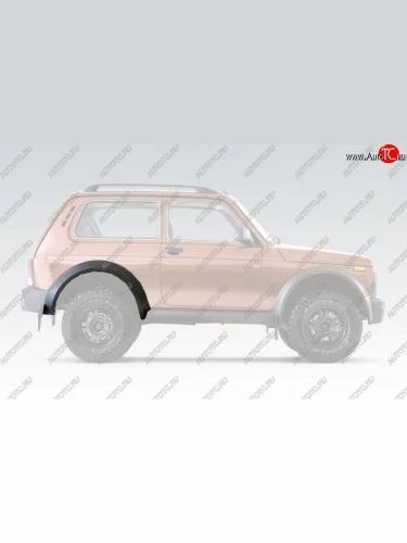 Накладка на колёсную арку Bronto (задняя, правая) Лада ВАЗ нива 4х4  2121 Бронто (2017-2025) 3 дв. 1-ый рестайлинг, 3 дв. 2-ой рестайлинг