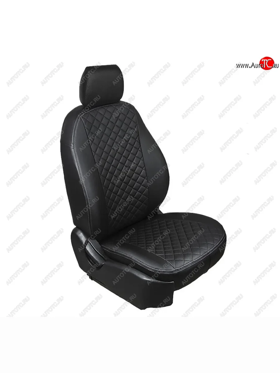 Чехлы Seintex (экокожа/ромб) Daewoo Gentra седан (2005-2011)  в Керчи Республика Крым