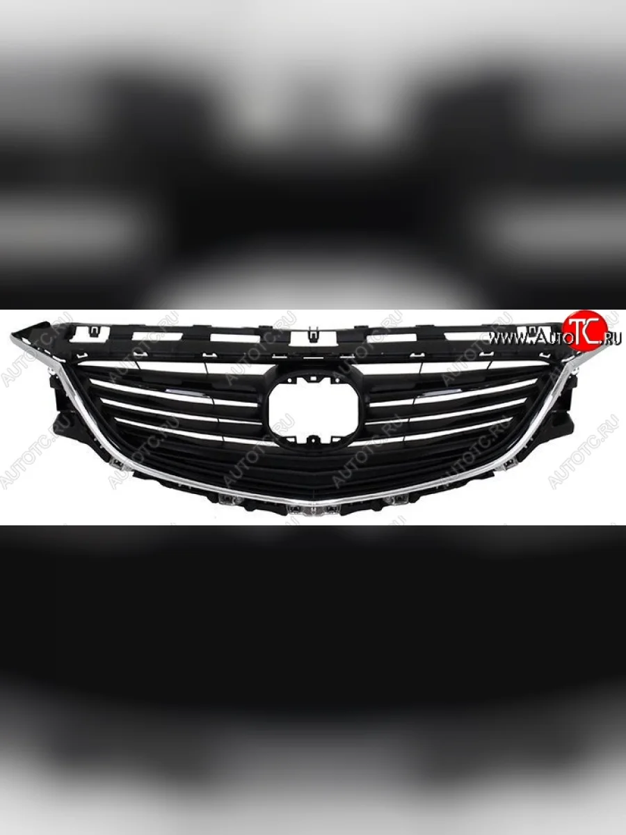 Решётка радиатора (в сборе с молдингами) SAT Mazda 6 GJ дорестайлинг седан (2012-2015) (Неокрашенная)  в Перми Пермском крае