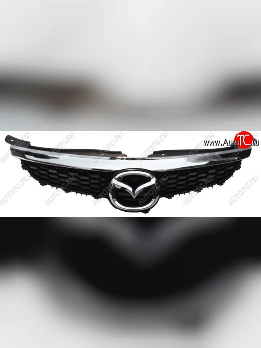 Решётка радиатора SAT (с хром молдингом) Mazda CX-9 TB дорестайлинг (2007-2009) (Неокрашенная)  с доставкой в г. Пермь