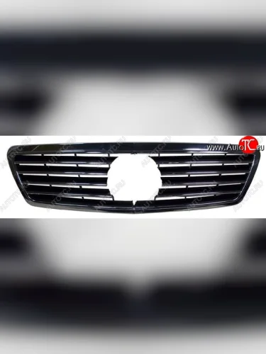 Решётка радиатора SAT (с местом под эмблему, черная) Mercedes-Benz C-Class  CL203 (2001-2004) дорестайлинг купе