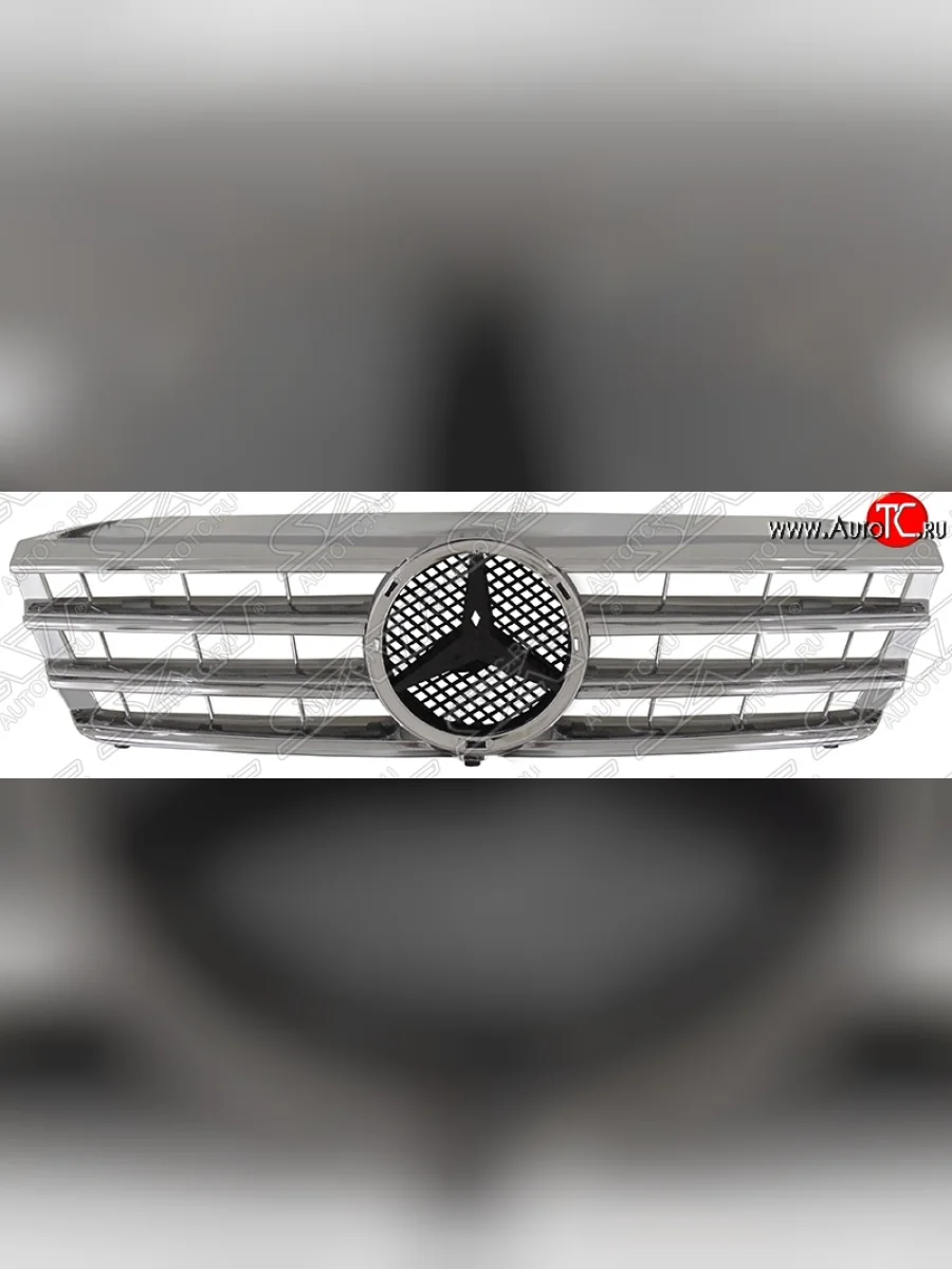 Решётка радиатора SAT (SPORT, с местом под эмблему)  Mercedes-Benz C-Class (2000-2004) W203 (Неокрашенная)  в Керчи Республика Крым