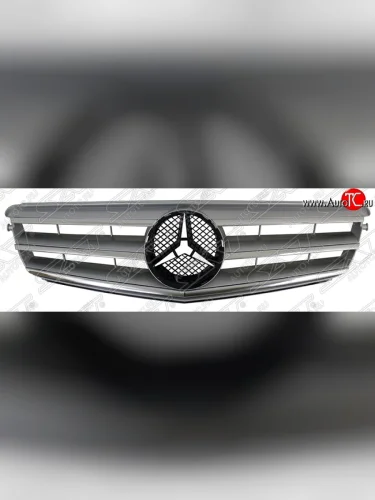 Решётка радиатора SAT (под эмблему) Mercedes-Benz C-Class  W204 (2007-2015) дорестайлинг седан, рестайлинг седан