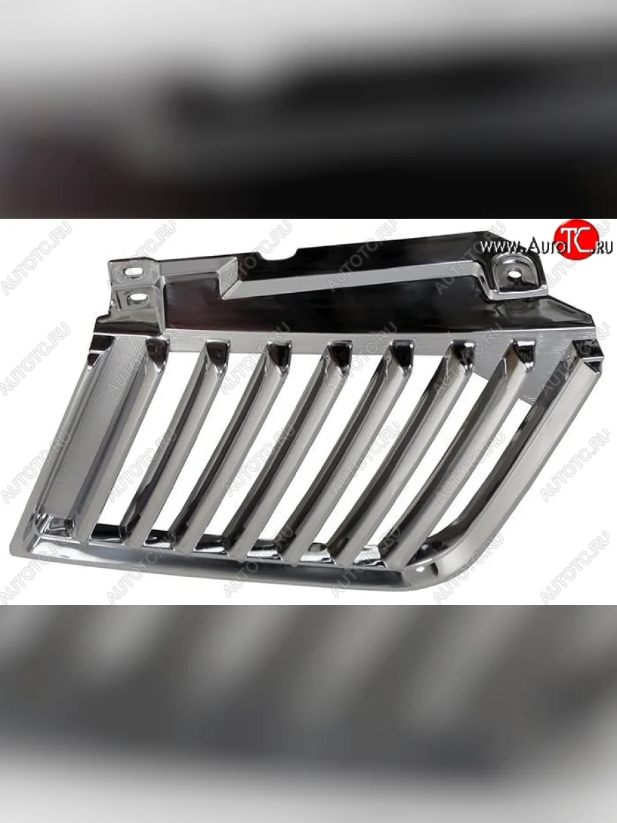 Правая решетка радиатора SAT (хром, пр-во Таиланд) Mitsubishi L200 4  дорестайлинг (2006-2014) (Неокрашенная)  в Перми Пермском крае