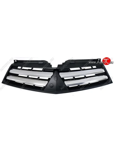 Решётка радиатора SAT (цельная, черная с хромом, пр-во Таиланд) Mitsubishi L200 4  рестайлинг (2013-2016)