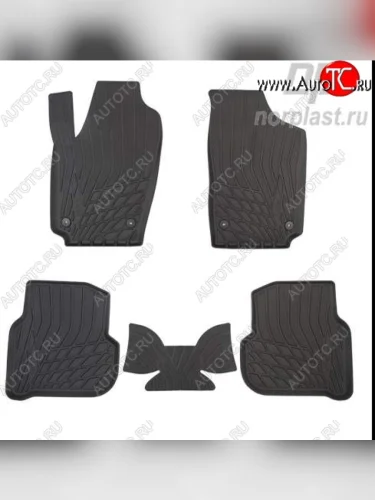 Коврики салонные литьевые Norplast Volkswagen Polo Mk5 6R,6C,61 седан дорестайлинг (2009-2015)