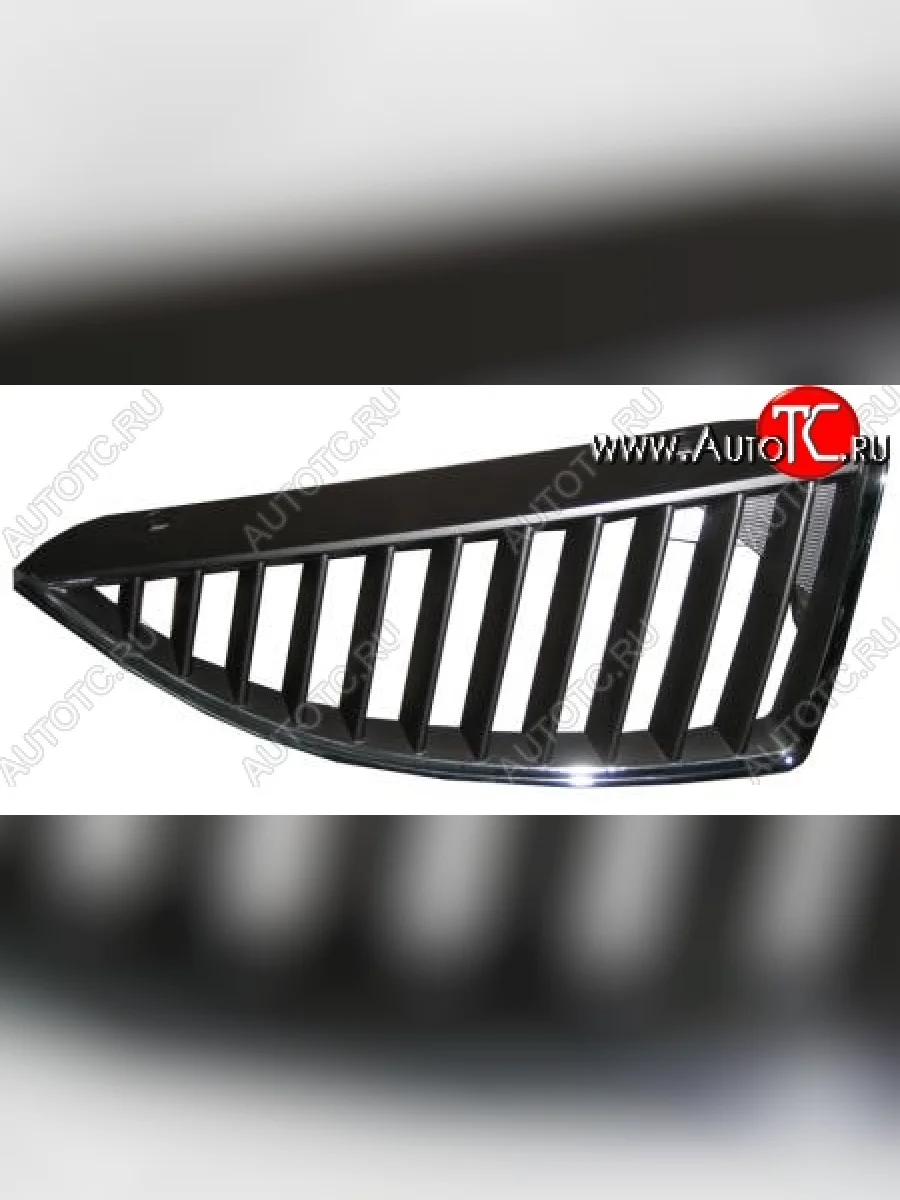 Решетка радиатора SAT (правая, хром, черная) Mitsubishi Lancer Evolution 8 CT9A седан (2003-2005) (Неокрашенная)  в Керчи Республика Крым