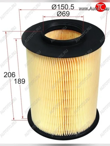 Фильтр воздушный двигателя SAT (круглый) Ford C-max (Mk1,  Mk2), Focus (2,  3), Kuga (2), Tourneo Connect (1), Transit Connect, Mazda 3/Axela (BL), Volvo C30 (хэтчбэк 3 дв.), S40 (MS седан), V40 (хэтчбэк), V50