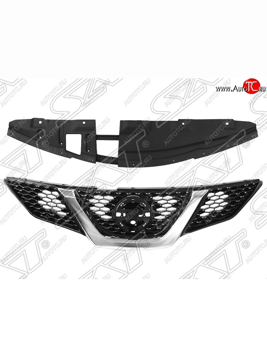 Решётка радиатора SAT Nissan Qashqai 2 J11 дорестайлинг (2013-2019) (Неокрашенная)  в Перми Пермском крае