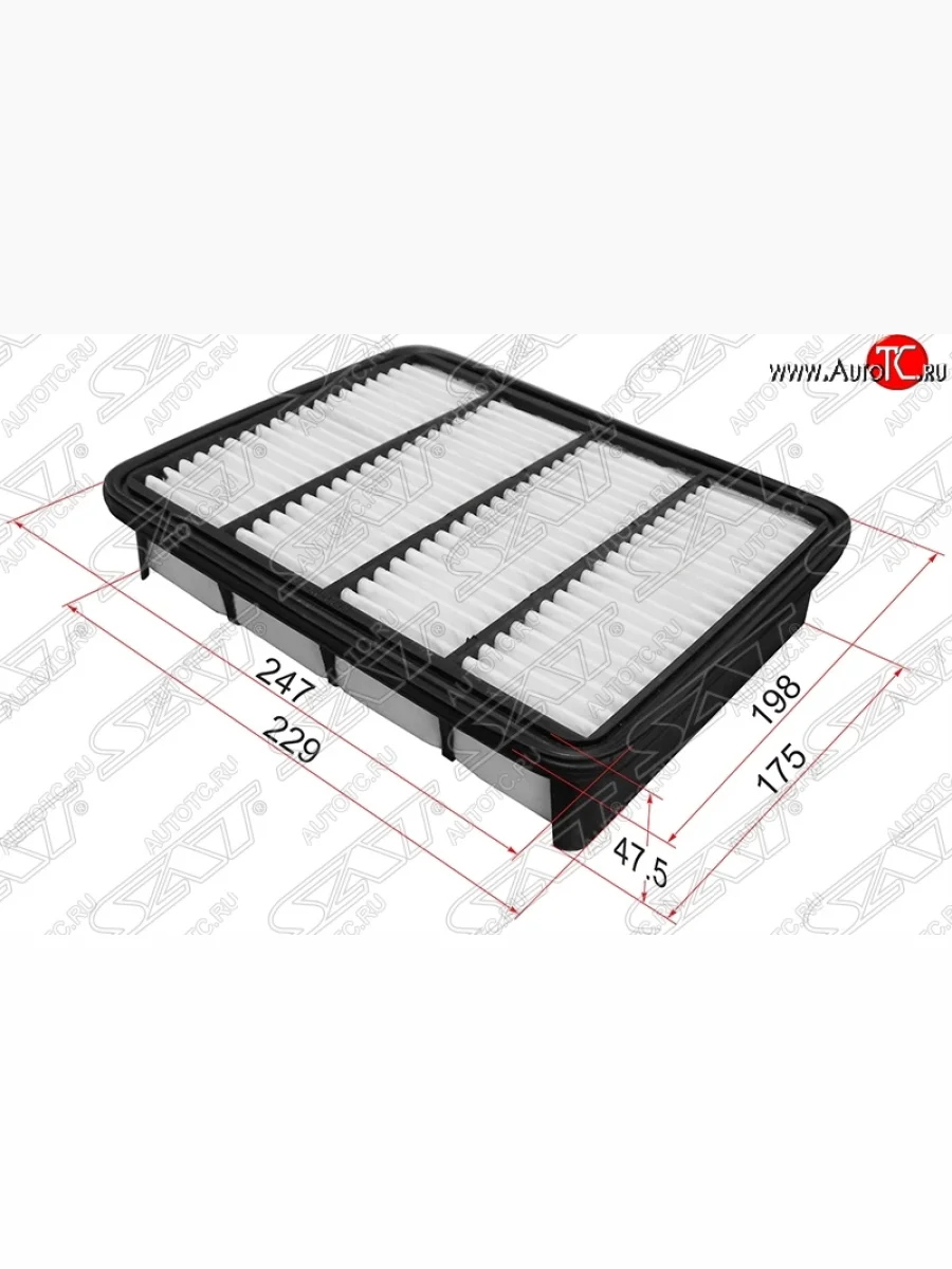 Фильтр воздушный двигателя SAT  Mitsubishi  Galant  8, Space Wagon  N94W  в Воронеже Воронежской области