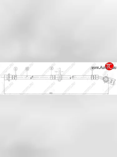 Тормозной шланг передний SAT (правый) Honda Accord 7 CL седан дорестайлинг (2002-2005)