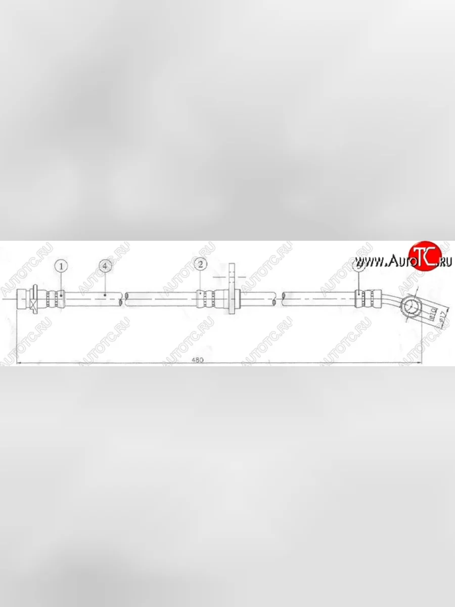 Тормозной шланг передний SAT (правый) Honda Accord 7 CL седан дорестайлинг (2002-2005)  в Керчи Республика Крым